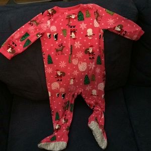 Carters 18M toddler Christmas Santa fleece pajamas